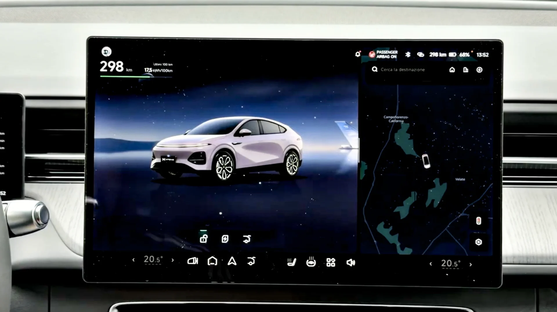 xpeng g6 infotainment split screen