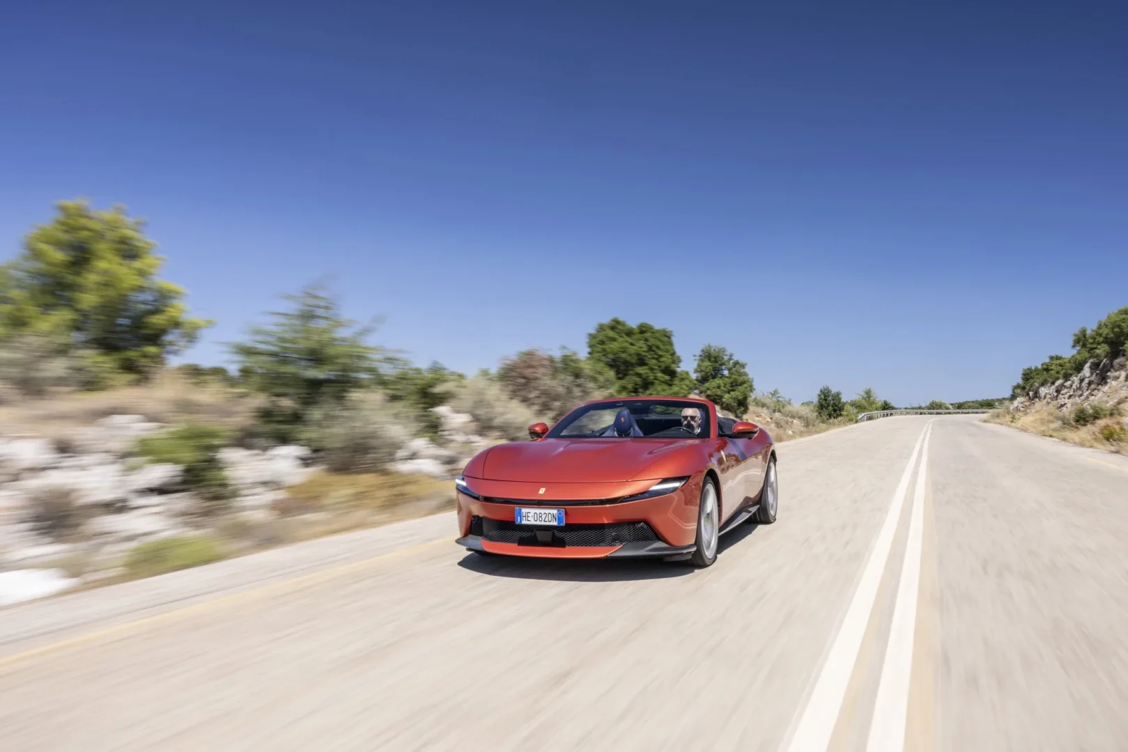 ferrari amalfi spider prova su strada