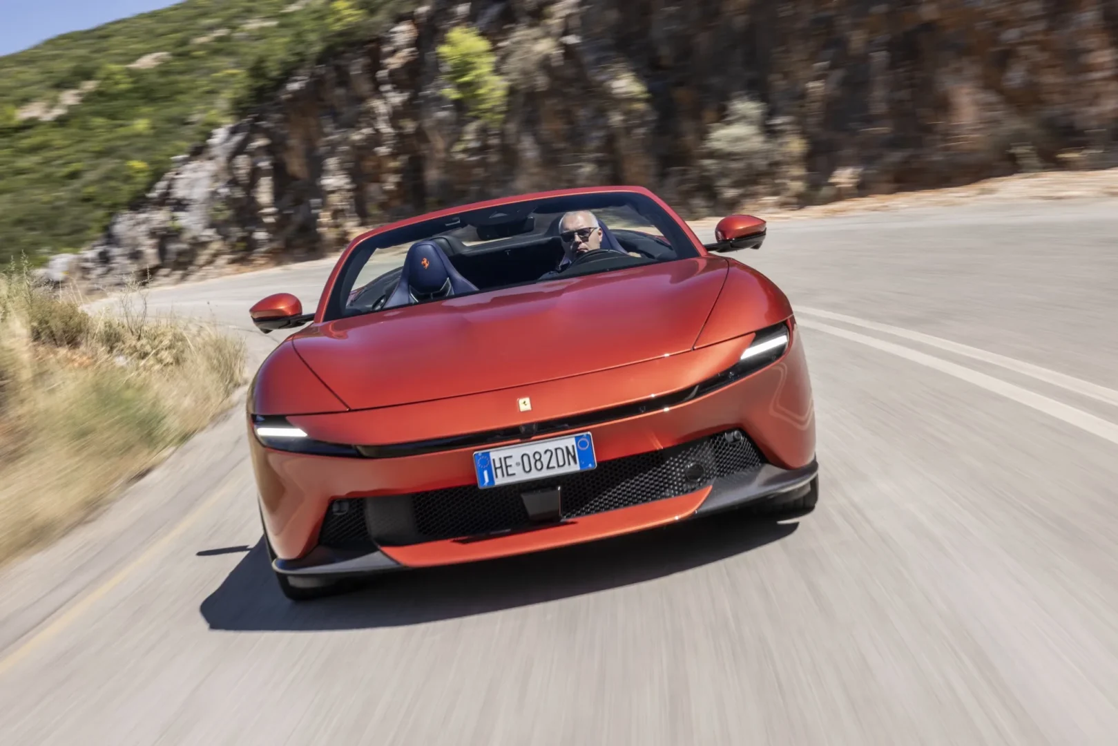 ferrari amalfi spider prova su strada