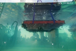 Chery Tiggo 9 CSH test batteria in acqua salata